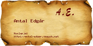 Antal Edgár névjegykártya
