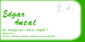 edgar antal business card